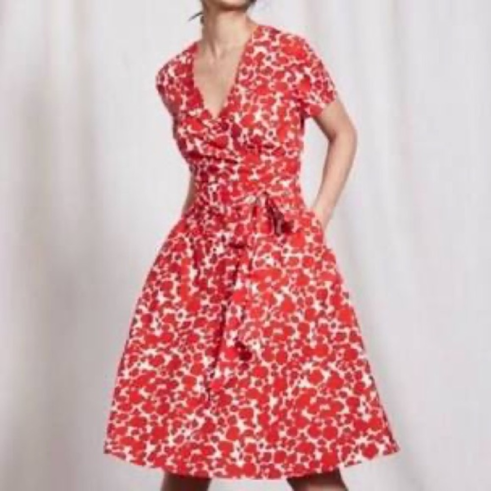 Boden Lara Faux Wrap Dress, size 2P US